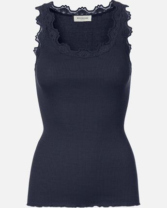 Iconic Silk Tank Navy