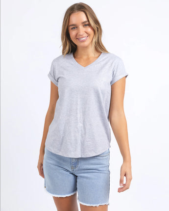 Bodie Metallic Tee Grey