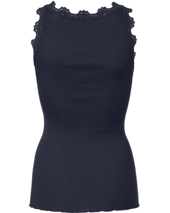 Iconic Silk Tank Navy