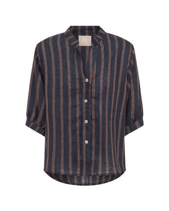 Blake Shirt Chestnut Stripe