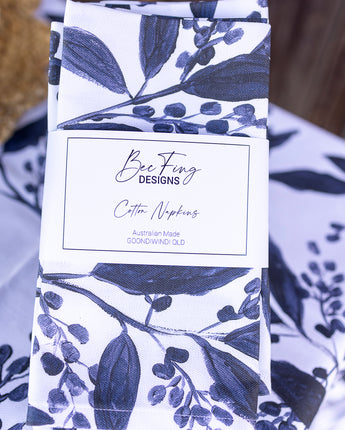 Bec Fing Designs Charcoal Berries Napkins - Set of 4