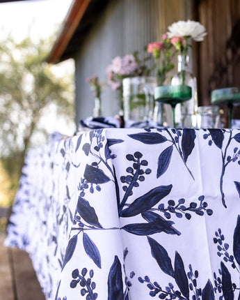 Bec Fing Designs Tablecloth Charcoal Berries