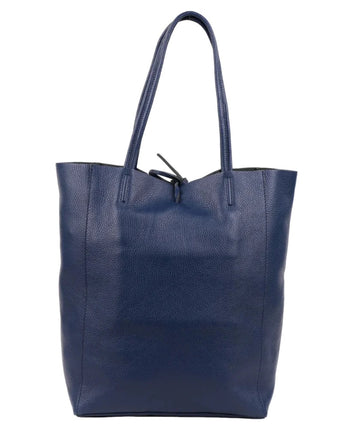 Leather Tote Large Navy