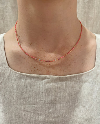 Greybird Lana Bead Necklace Coral