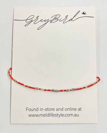 Greybird Lana Bead Necklace Coral