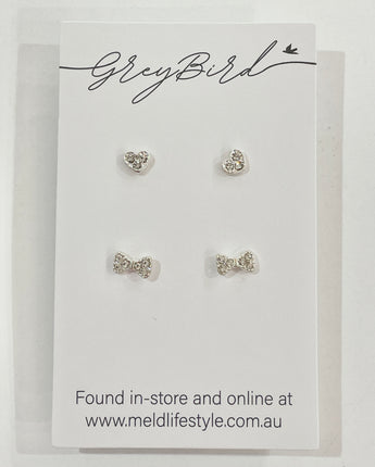 Greybird Hazel Stud Set Silver