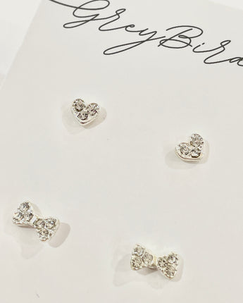 Greybird Hazel Stud Set Silver