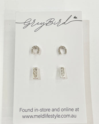 Greybird Harper Stud Set Silver