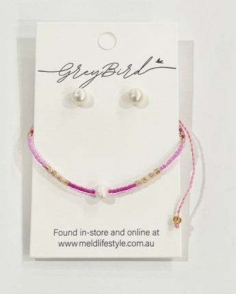 Greybird Fleur Bracelet Set Pink