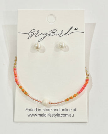 Greybird Fleur Bracelet Set Orange