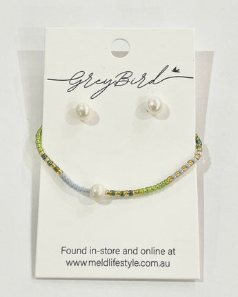 Greybird Fleur Bracelet Set Lime