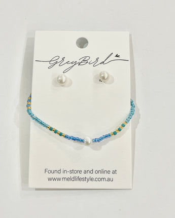 Greybird Fleur Bracelet Set Aqua