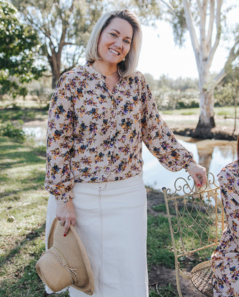 Loyal Blouse Violet Floral