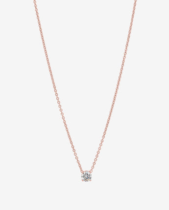 Allegra Clear Necklace Rose Gold