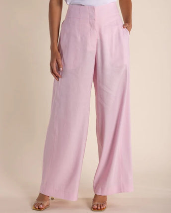 Linen Wide Leg Pants Pink