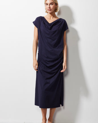 Cowl Dress Navy