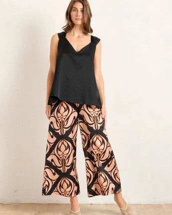 Silky Palazzo Pant Onyx