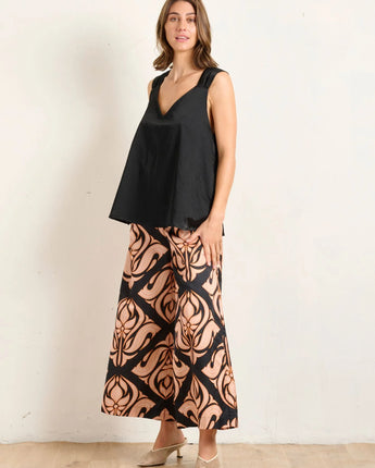 Silky Palazzo Pant Onyx