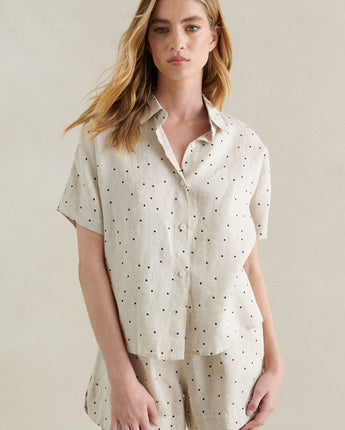 Polka Dot Shirt Natural