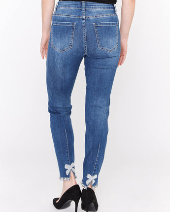 Bow Trim Jeans Denim