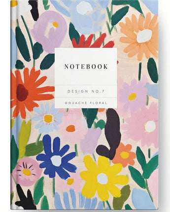 Gouache Floral Hardback Notebook A5