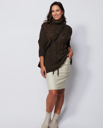 Amici Sicily Pull On Skirt Cream