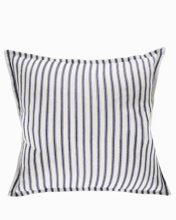 Ticking Stripe Linen Cushion Navy