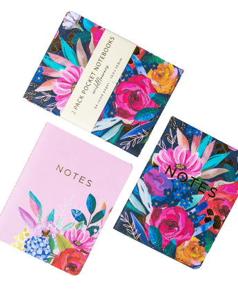 Wildflowers Pocket Notebooks - 2 Pack Brights